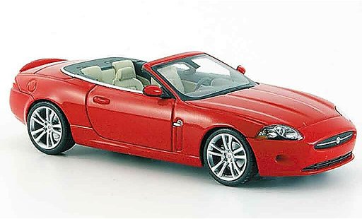 Jaguar XK Cabriolet 1/43 Minichamps rood geoffnetes kap 2005 modelauto