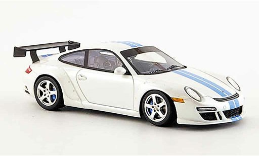 RUF RGT Base 1/43 Spark wit avec blauw strepen 2007 modelauto