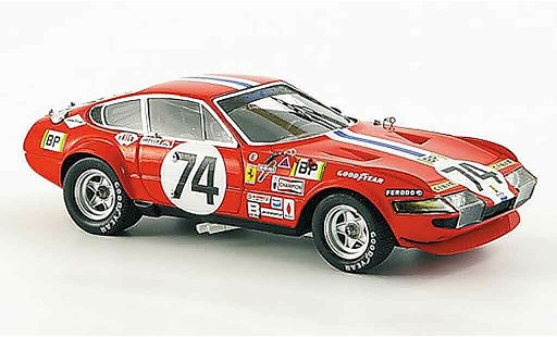 Ferrari 365 GTB/4 1/43 Red Line no.74 sechster platz le mans 1972 modelauto