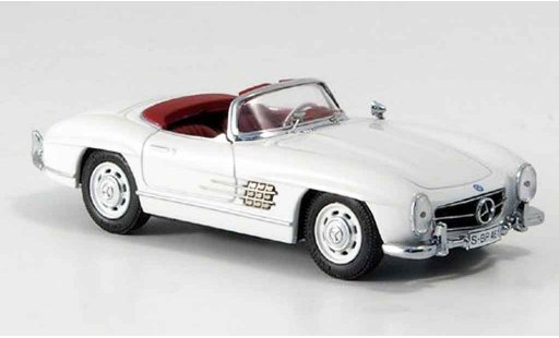 Mercedes 300 Roadster 1/43 Schuco wit avec rotem Interieur modelauto
