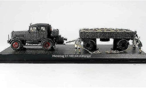 Hanomag ST 100 Anh&Atilde;&curren;nger 1/43 Schuco avec 2 Achs Anhanger en Figuren modelauto
