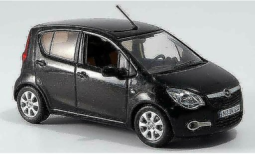 Opel Agila Base 1/43 Schuco zwart modelauto