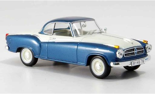 Borgward Isabella coupe 1/43 Norev blauw wit modelauto