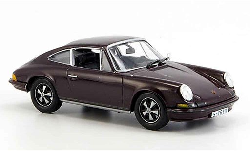 Porsche 911 2.4 1/43 Norev S bruin 1973 modelauto