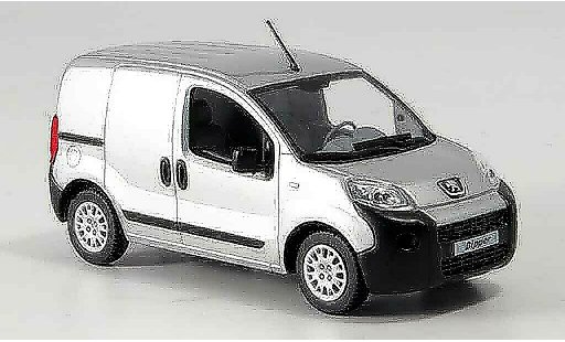 Peugeot Bipper Kasten 1/43 Norev bestelwagen grijs metallic 2007 modelauto