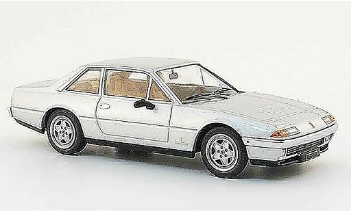 Ferrari 412 Coupe 1/43 Hot Wheels Elite grijs metallic 1985 modelauto