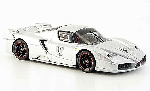 Ferrari Enzo FXX 1/43 Hot Wheels Elite no.16 grijs metallic nurburgring modelauto