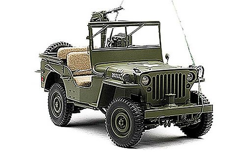 Jeep Willys Militaire 1/18 Autoart U.S. Army olijfgroengroen met Accessoires modelauto
