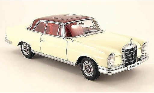Mercedes 280 1968 1/18 Autoart se coupe wit avec rotem dak modelauto