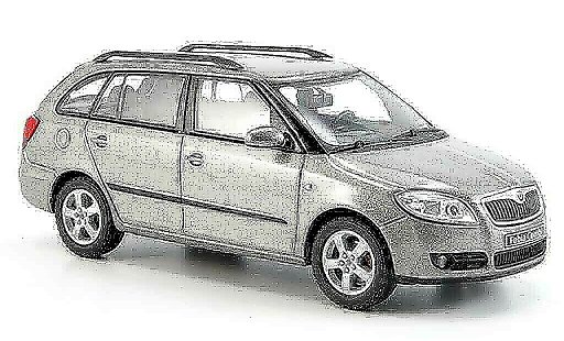 Skoda Fabia Combi 1/43 Abrex ii beige modelauto