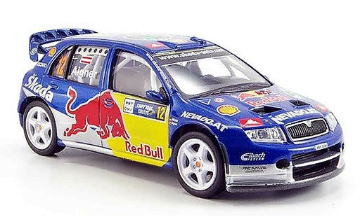 Skoda Fabia WRC 1/43 Abrex evo ii red bull i modelauto
