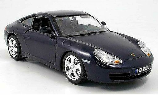 Porsche 911 Carrera 1/18 Burago 4 blauw modelauto