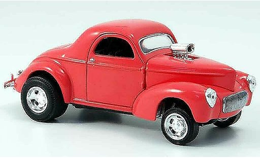 Willys Coupe 1941 1/43 Eagle Hot Rod rood modelauto