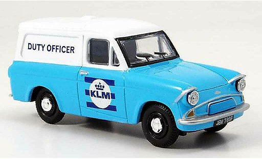 Ford Anglia Van 1/43 Oxford blauw wit KLM Duty Officer modelauto