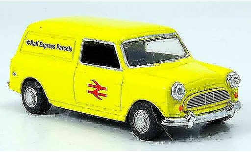 Austin Mini Van utilitaire 1/43 Oxford geel Rail Express Parcels modelauto