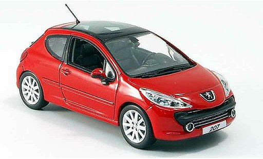 Peugeot 207 Feline 1/43 Norev rood 3 portes 2006 modelauto