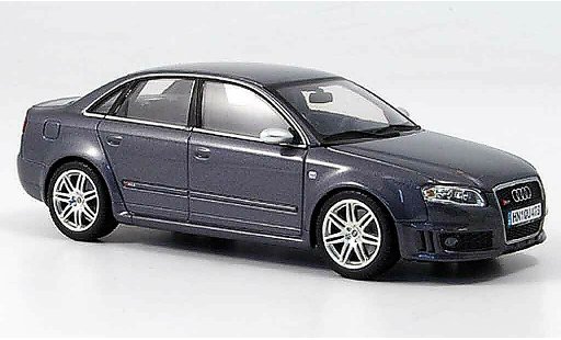 Audi RS4 berline 1/43 Minichamps grijs Sedan 2006 modelauto