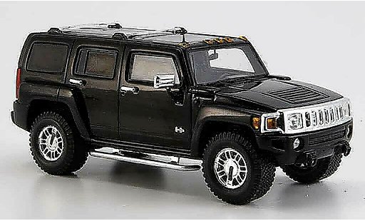 Hummer H3 Base 1/43 Spark zwart 2006 modelauto