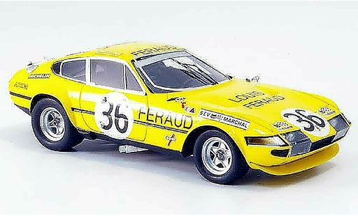 Ferrari 365 GTB/4 1/43 Red Line no.36 achter platz le mans 1972 modelauto