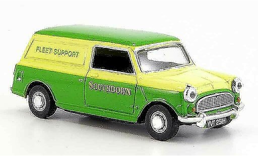 Austin Mini Van utilitaire 1/43 Oxford groen geel Southdown modelauto