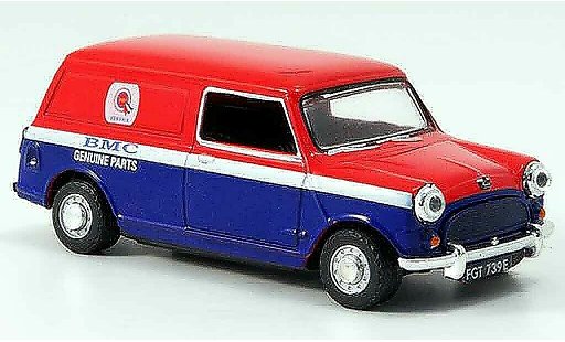 Austin Mini Van utilitaire 1/43 Oxford rood blauw BMC Parts bestelwagen modelauto