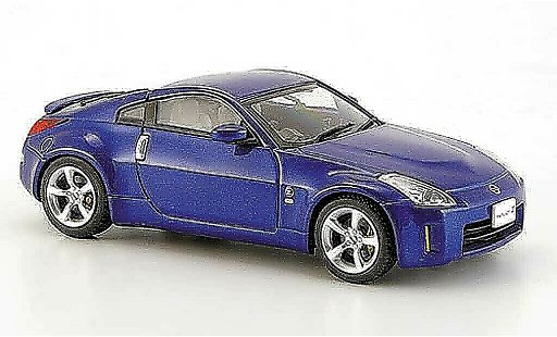 Nissan 350Z Base 1/43 Ebbro Fairlady blauw Facelift 2007 modelauto
