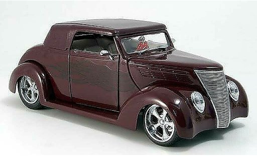 Ford Hot Rod 1937 1/18 Yat Ming cabriolet rood gesloten modelauto