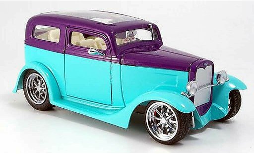 Ford Hot Rod 1931 1/18 Yat Ming model a sedan groen/lila avec panoramadak modelauto