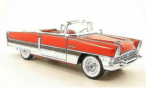 Packard Caribbean Base 1/18 Yat Ming rood/zwart/wit open 1955 modelauto