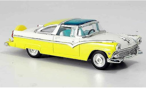 Ford Crown Victoria 1/43 Yat Ming geel wit 1955 modelauto
