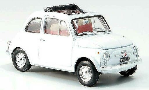 Fiat 500 F 1/43 Brumm wit geoffnetes vouwdak 1965 modelauto
