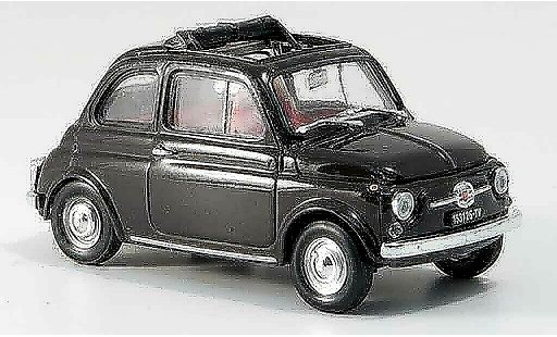 Fiat 500 F 1/43 Brumm bruin geoffnetes vouwdak 1965 modelauto