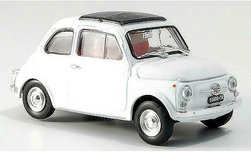 Fiat 500 F 1/43 Brumm wit geslotenes vouwdak 1965 modelauto