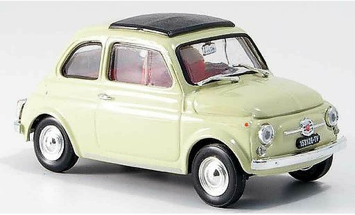 Fiat 500 F 1/43 Brumm creme avec capote vouwdak 1965 modelauto