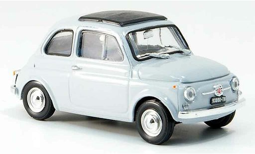 Fiat 500 F 1/43 Brumm grijs avec capote vouwdak 1965 modelauto