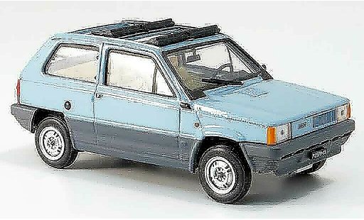 Fiat Panda 45 1/43 Brumm blauw geoffnetes Doppelvouwdak 1981 modelauto