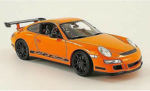 Porsche 911 GT3 RS 1/18 Welly oranje modelauto