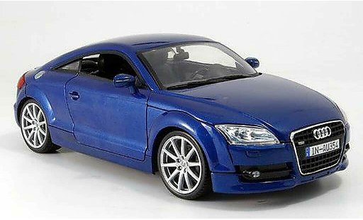 Audi TT coupe 1/18 Mondo Motors blauw modelauto