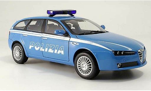 Alfa Romeo 159 sportwagon 1/18 Mondo Motors Polizia politie Italien modelauto