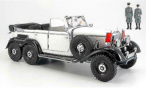 Mercedes G4 Base 1/18 Signature wit/zwart (premium) 1938 modelauto