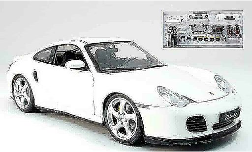 Porsche 911 Base 1/18 AutoProShop gt techart xl wit met tunigteilen 2004 modelauto