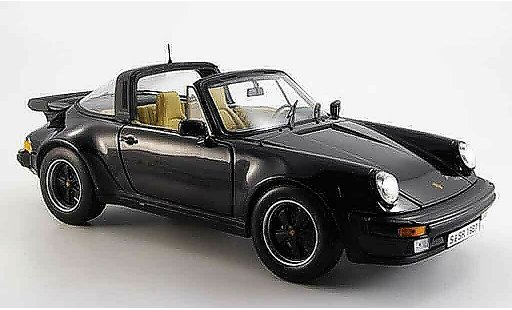 Porsche 911 Turbo 1/18 Norev 3.3 targa zwart 1987 modelauto