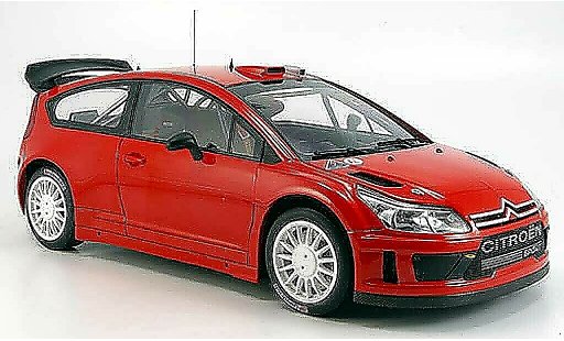 Citroen C4 WRC 1/18 Autoart rood plain body version modelauto