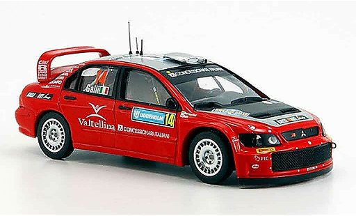 Mitsubishi Lancer Evolution IX 1/43 IXO WRC No. 14 Rally Zweden 2006 modelauto