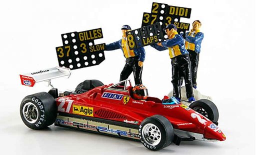 Ferrari 126 C2 1/43 Brumm g. villeneuve 3 figuren gp imola modelauto