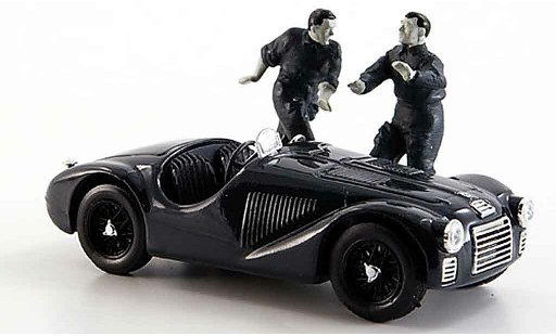 Ferrari 125 F1 1/43 Brumm zwei figuren zwart & white view 1947 modelauto