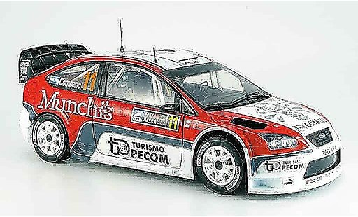 Ford Focus RS WRC 1/18 Sun Star zilver perzex/ companc modelauto