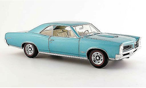 Pontiac GTO 1966 1/18 Highway 61 groen blauw modelauto