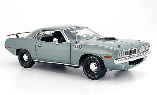 Plymouth Cuda 1970 1/18 Highway 61 grijs modelauto