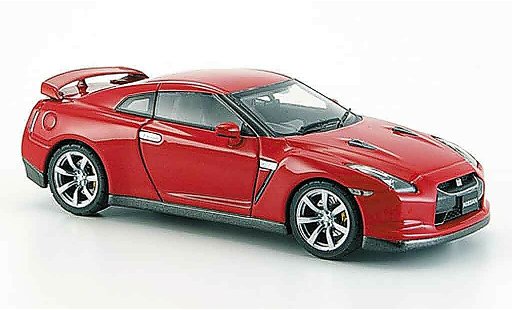 Nissan Skyline R35 1/43 Ebbro GT R rood 2007 modelauto